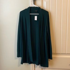 Ann Taylor Factory NWT sweater cardigan in large dark green
